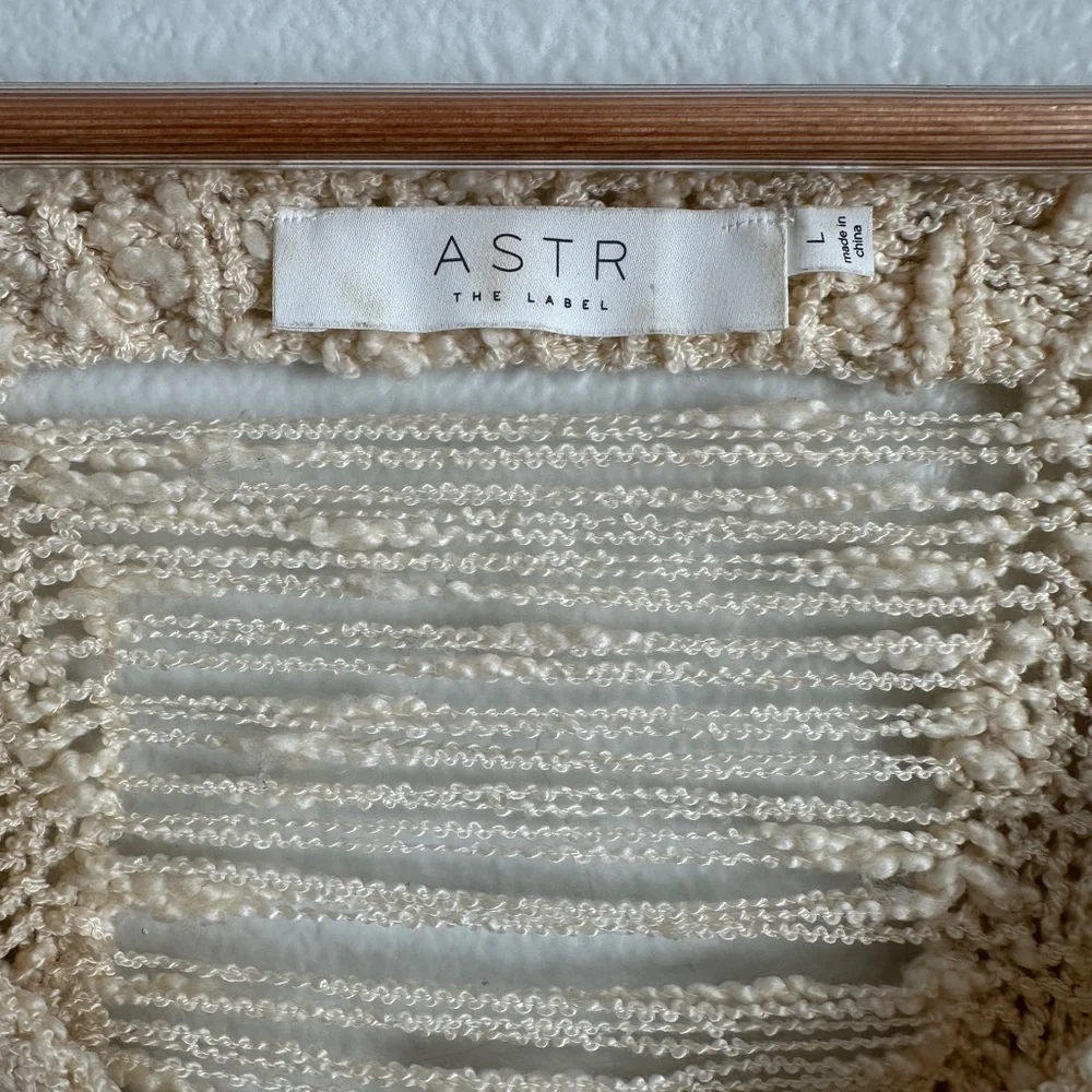ASTR Women's Beige V-Neck Sweater - Picture 3 of 7